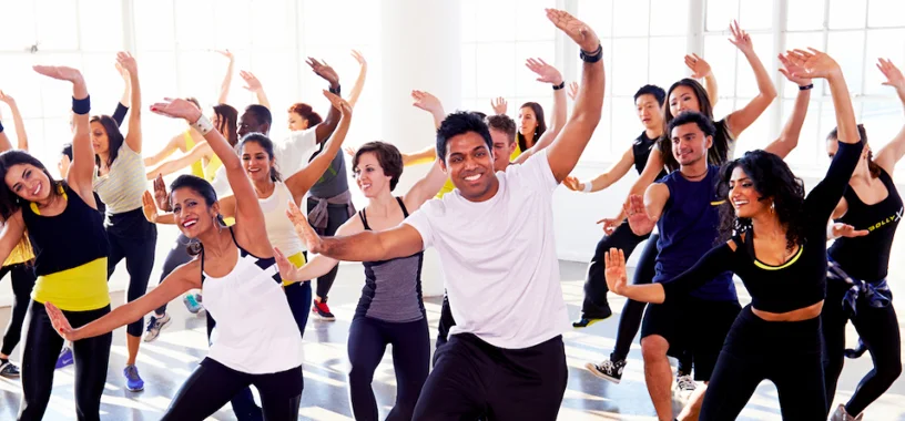 Choreographer and students in dance studio rehearsal at T-Series StageWorks Faridabad